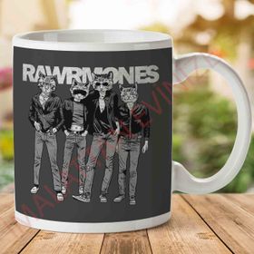 Rawrmones Cat Ramones Baskılı Kupa