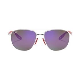 Ray-Ban Ferrari 3659M F031H0 57 Erkek Gümüş Damla Çerçeve Güneş Gözlüğü