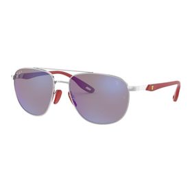 Ray-Ban Ferrari 3659M F031H0 57 Erkek Gümüş Damla Çerçeve Güneş Gözlüğü