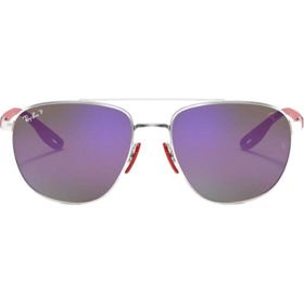 Ray-Ban Ferrari 3659M F031H0 57 Erkek Gümüş Damla Çerçeve Güneş Gözlüğü