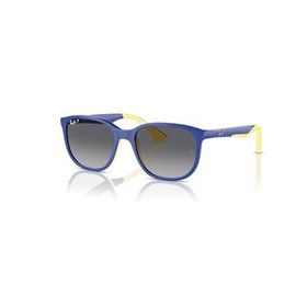 Ray-Ban Junior RJ 9078S 7132T3 48 Polarize Çocuk Kare Mavi Sarı Kemik Güneş Gözlüğü