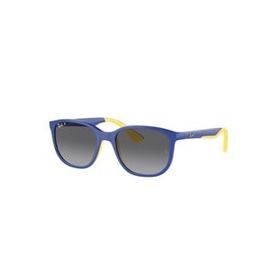 Ray-Ban Junior RJ 9078S 7132T3 48 Polarize Çocuk Kare Mavi Sarı Kemik Güneş Gözlüğü