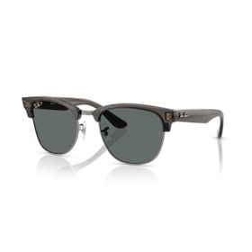 Ray-Ban RB 0504S 670781 54 Clubmaster Reverse Polarize Kare Şeffaf Füme Kemik Unisex Güneş Gözlüğü
