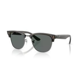 Ray-Ban RB 0504S 670781 54 Clubmaster Reverse Polarize Kare Şeffaf Füme Kemik Unisex Güneş Gözlüğü