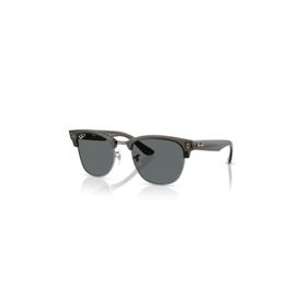 Ray-Ban RB 0504S 670781 54 Clubmaster Reverse Polarize Kare Şeffaf Füme Kemik Unisex Güneş Gözlüğü