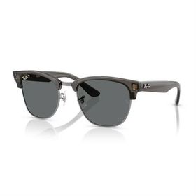 Ray-Ban RB 0504S 670781 54 Clubmaster Reverse Polarize Kare Şeffaf Füme Kemik Unisex Güneş Gözlüğü