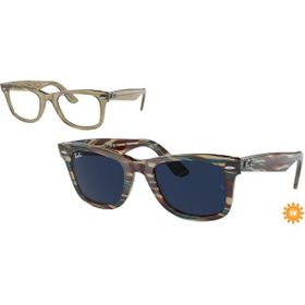 Ray-Ban RB 2140 1387GG 50 Photochromic Kare Çok Renkli Kemik Unisex Güneş Gözlüğü