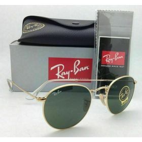 Ray-Ban RB3447 001/50 21 Round Metal Gold Unisex Güneş Gözlüğü
