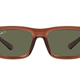 Ray-Ban RB4396 Warren Dikdörtgen Şeffaf Kahverengi Koyu Yeşil Polarize 54 mm Erkek Güneş Gözlüğü