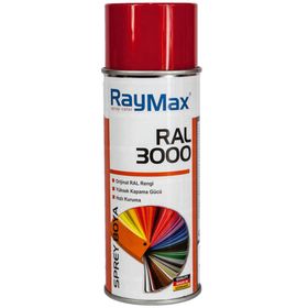 RayMax Düz Renkler RAL-3000 Ateş Kırmızı Sprey Boya