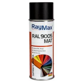 Raymax RAL 9005 Siyah Mat 400 ml Sprey Boya
