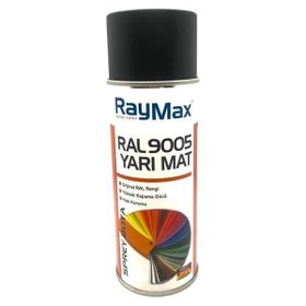 Raymax RAL9005 Yarı Mat Siyah 400 ml Akrilik Sprey Boya