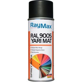Raymax RAL9005 Yarı Mat Siyah 400 ml Akrilik Sprey Boya