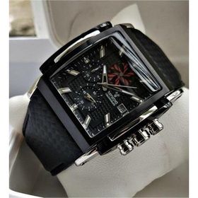 Raymond Swiss 8309 Siyah Köşeli Erkek Kol Saati
