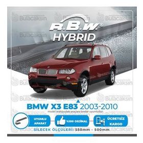 RBW Bmw X3 E83 Ön 2003-2010 Hibrit Silecek Takımı