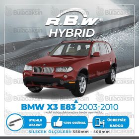 RBW Bmw X3 E83 Ön 2003-2010 Hibrit Silecek Takımı