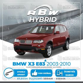 RBW Bmw X3 E83 Ön 2003-2010 Hibrit Silecek Takımı