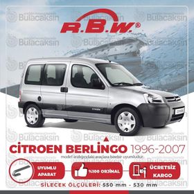 RBW Citroen Berlingo Muz 1996-2007 Silecek Takımı