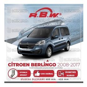 RBW Citroen Berlingo Muz 2008-2017 Silecek Takımı