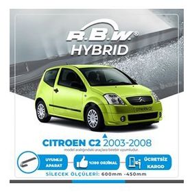 RBW Citroen C2 2003-2008 Ön Hybrid Silecek Takımı