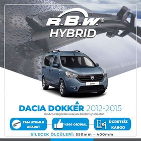 RBW Dacia Dokker 2012-2015 Ön Hybrid Silecek Takımı
