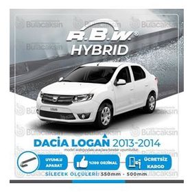 RBW Dacia Logan Ön 2013-2014 Hibrit Silecek Takımı