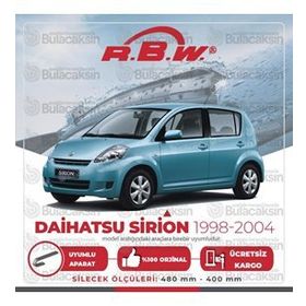 RBW Daihatsu Sirion Muz 1998-2004 Silecek Takımı