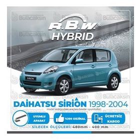 RBW Daihatsu Sirion Ön 1998-2004 Hibrit Silecek Takımı