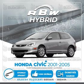 RBW Honda Civic Hb 2001-2005 Ön Hybrid Silecek Takımı