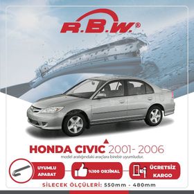 RBW Honda Civic Sedan 2001-2005 Ön Muz Silecek Takımı