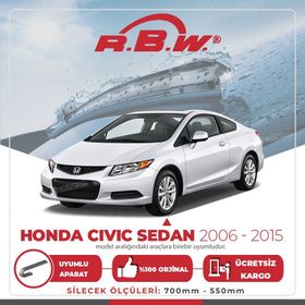 RBW Honda Civic Sedan 2006-2015 Ön Muz Silecek Takımı