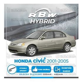 RBW Honda Civic Sedan Ön 2001-2005 Hibrit Silecek Takımı