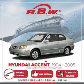 RBW Hyundai Accent 1994-2005 Ön Muz Silecek Takımı