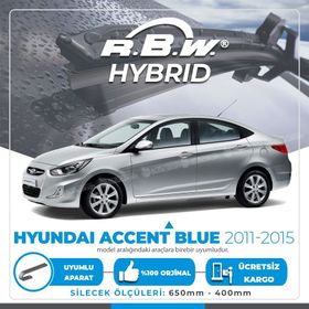 RBW Hyundai Accent Blue 2011-2016 Ön Hybrid Silecek Takımı