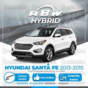 RBW Hyundai Santa Fe Ön 2013-2015 Hibrit Silecek Takımı