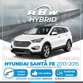 RBW Hyundai Santa Fe Ön 2013-2015 Hibrit Silecek Takımı