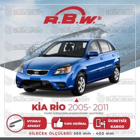 RBW Kia Rio Ön 2005-2011 Hibrit Silecek Takımı