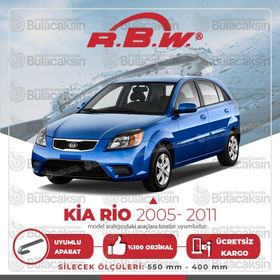 RBW Kia Rio Ön 2005-2011 Hibrit Silecek Takımı
