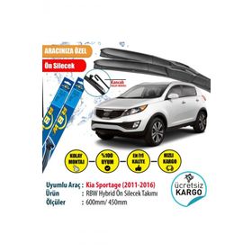 RBW Kia Sportage 2011-2016 Ön Hybrid Silecek Takımı