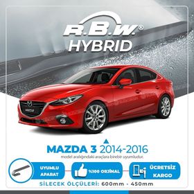 RBW Mazda 3 Hb Ön 2014-2016 Hibrit Silecek Takımı