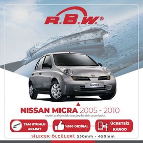 RBW Nissan Micra 2005-2010 Ön Muz Silecek Takımı