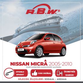 RBW Nissan Micra 2005-2010 Ön Muz Silecek Takımı