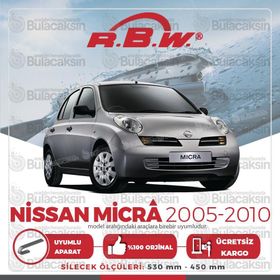 RBW Nissan Micra 2005-2010 Ön Muz Silecek Takımı