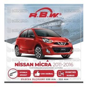 RBW Nissan Micra Muz 2011-2016 Silecek Takımı