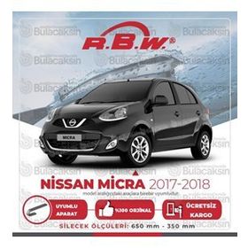 RBW Nissan Micra Muz 2017-2018 Silecek Takımı