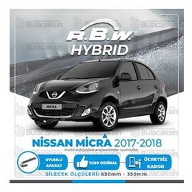 RBW Nissan Micra Ön 2017-2018 Hibrit Silecek Takımı
