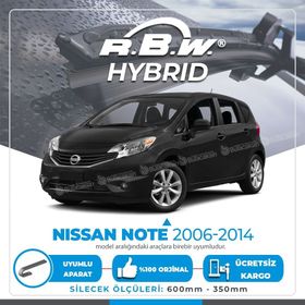 RBW Nissan Note 2006-2014 Ön Hybrid Silecek Takımı