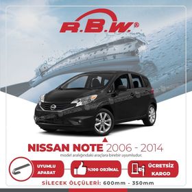 RBW Nissan Note 2006-2014 Ön Muz Silecek Takımı
