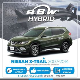 RBW Nissan X-Trail 2007-2014 Ön Hybrid Silecek Takımı