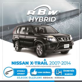 RBW Nissan X-Trail 2007-2014 Ön Hybrid Silecek Takımı